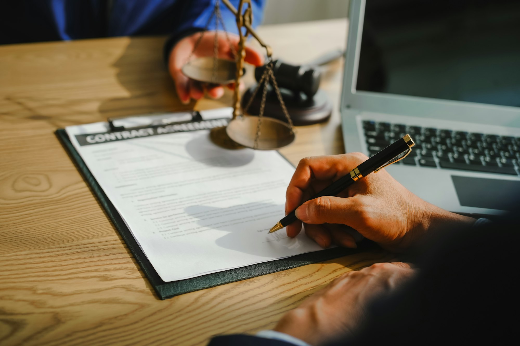 Legal expert navigating corruption cases, including bribery and graft. Businessman consults at desk.